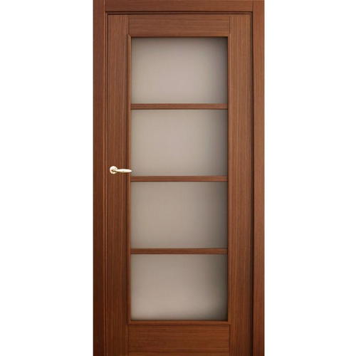 Полотно дверное остеклённое Vario 60x200 см, шпон, цвет орех, с фурнитурой