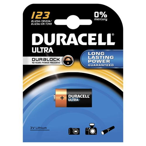 Батарейка литиевая Duracell CR123 ultra