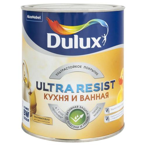 Краска для кухни и ванной комнаты Dulux, полуматовая, база BW, 1 л