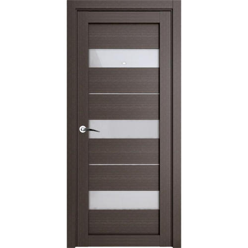 Полотно дверное остеклённое Сабрина 70x200 см, ламинация, цвет мокко, с фурнитурой
