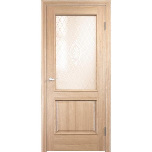 Полотно дверное остеклённое Барселона 90x200 см, CPL, цвет дуб натуральный, с фурнитурой