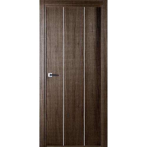 Полотно дверное глухое Спэйс 70x200 см, ламинация, цвет серый дуб, с фурнитурой
