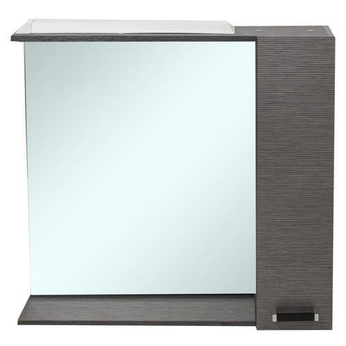 Шкаф зеркальный «Торонто» 75 см цвет серый