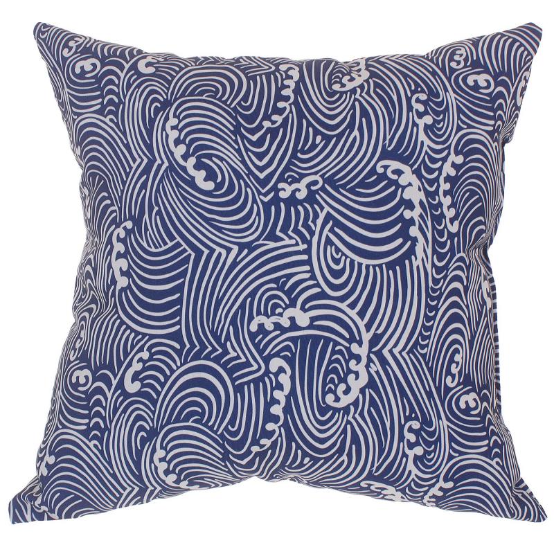 Подушка декоративная «Море, волна» 40х40 см цвет синий