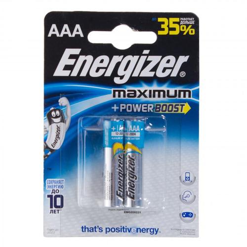 Батарейка алкалиновая Energizer Maximum AAALR03 2 шт.