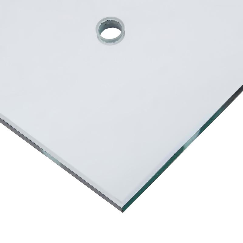 Стеновая панель прозрачная 90x0.6x60 см, стекло, цвет бесцветный