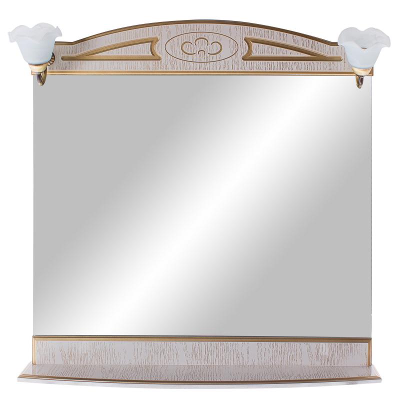 Зеркало «Луиза» 83 см цвет белое золото