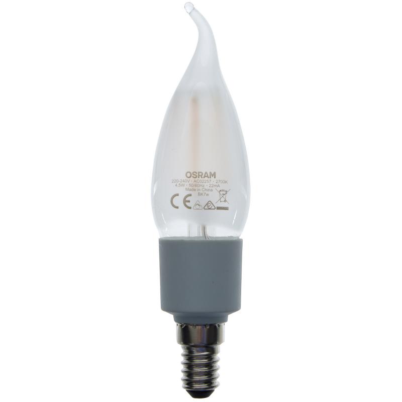 Лампа светодиодная диммируемая Osram свеча на ветру E14 6 Вт 470 Лм свет тёплый белый