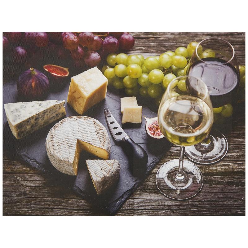 Картина на холсте «Сыр и вино» 40х50 см
