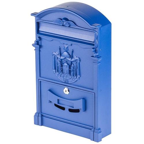 Ящик почтовый Standers MB-002-B, алюминийсталь, цвет синий