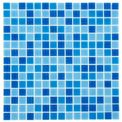 Мозаика, 32.7х32.7 см, стекло, цвет голубой