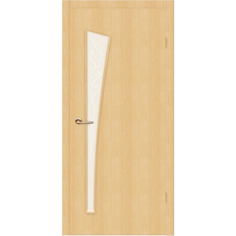 Дверь межкомнатная остеклённая Belleza 80x200 см, ламинация, цвет дуб белый