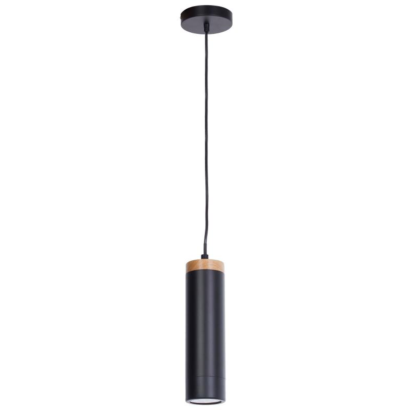 Подвесной светильник Inspire Minaki 1хGU10x42 Вт металлдерево, цвет черный матовый