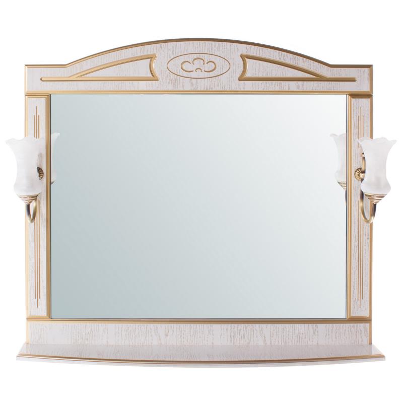 Зеркало «Луиза» 105 см цвет белое золото