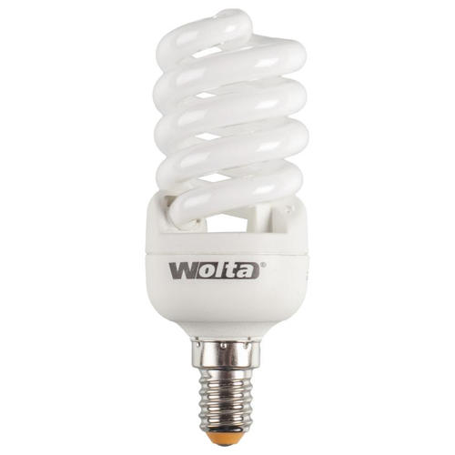 Лампа энергосберегающая Wolta спираль E14 15 Вт свет тёплый белый