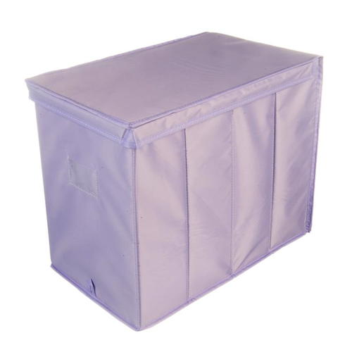 Короб Spaceo с крышкой 27х36x44 см нетканный материал цвет фиолетовый