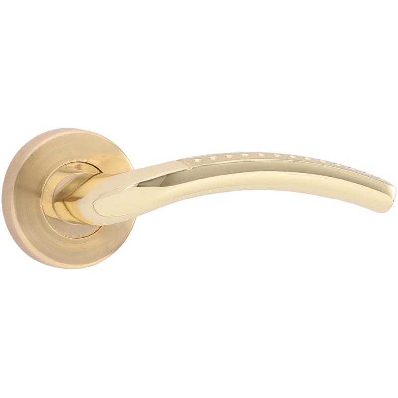 Ручки дверные на розетке ASS-S6311 цвет золото