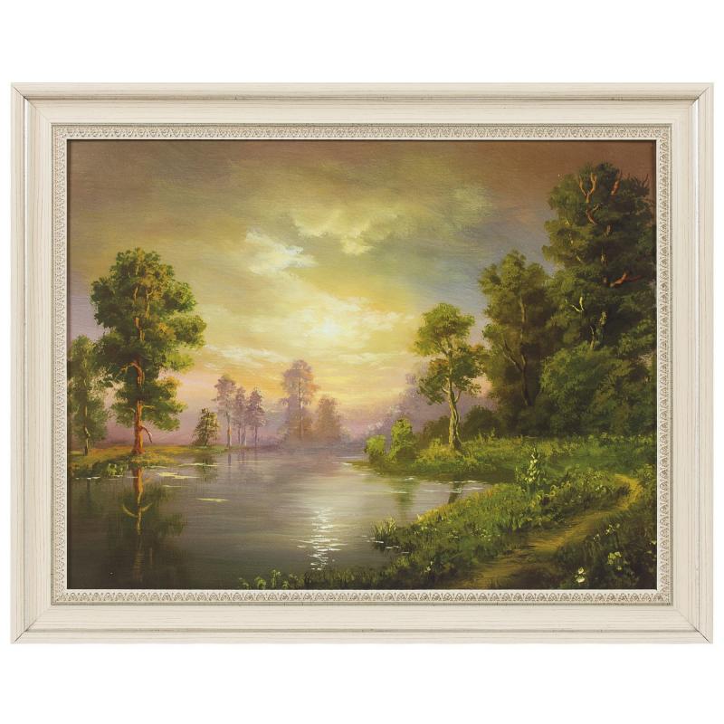 Картина в раме 40x50 см «Пейзаж озеро»