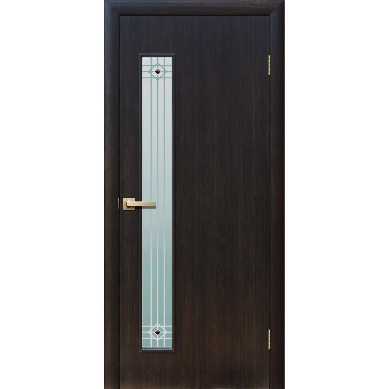 Дверь межкомнатная остеклённая Стандарт 90x200 см, ламинация, цвет дуб феррара