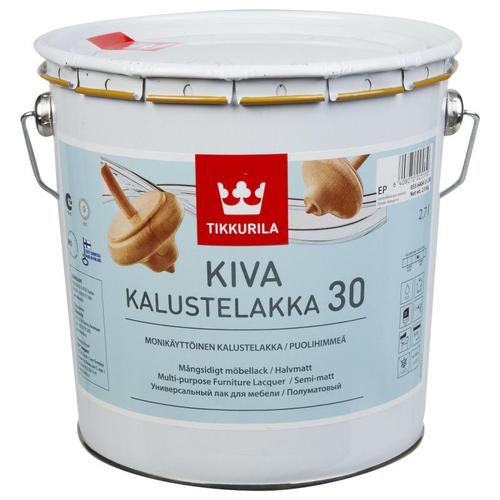 Лак для мебели акриловый полуматовый Tikkurila Kiva 30 2.7 л