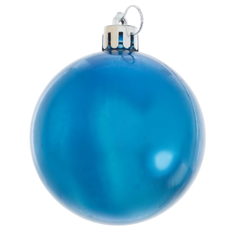 Набор ёлочных шаров 3 шт, 6 см, цвет синий