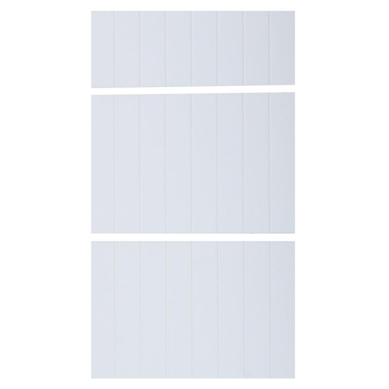 Двери для шкафа Delinia «Фенс белый» 40x15 см, МДФ, цвет белый, 3 шт.