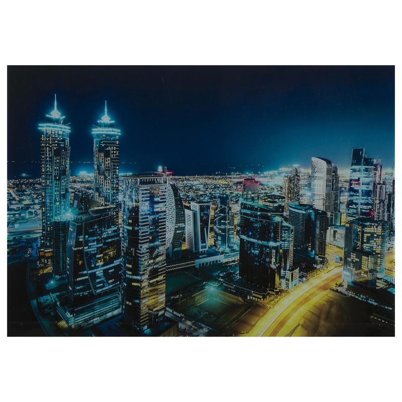 Картина на стекле 50x70 см «Ночной Дубай»