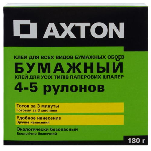 Клей для бумажных обоев Axton 180 г 25 м2 4-5 рулонов