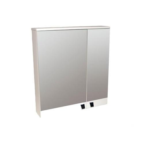 Шкаф зеркальный «Лидия», 60 см, ЛДСП, цвет белый