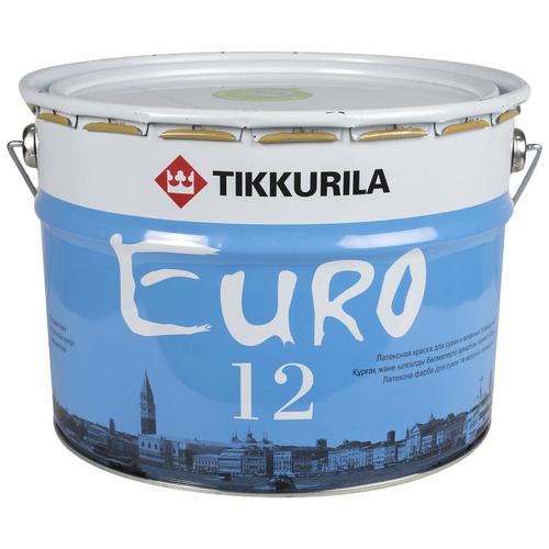 Краска для стен и потолков белая Tikkurila Euro-12 9 л