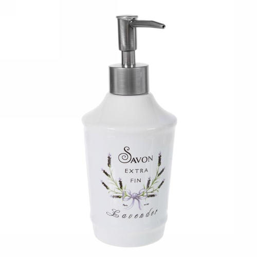 Дозатор для жидкого мыла настольный «Lavender» керамика цвет белый