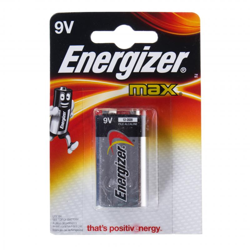 Батарейка алкалиновая Energizer Max 9V6LR61, 9 В, 1 шт.