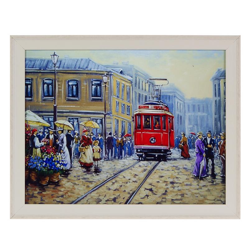 Картина в раме 40x50 см «Трамвай»