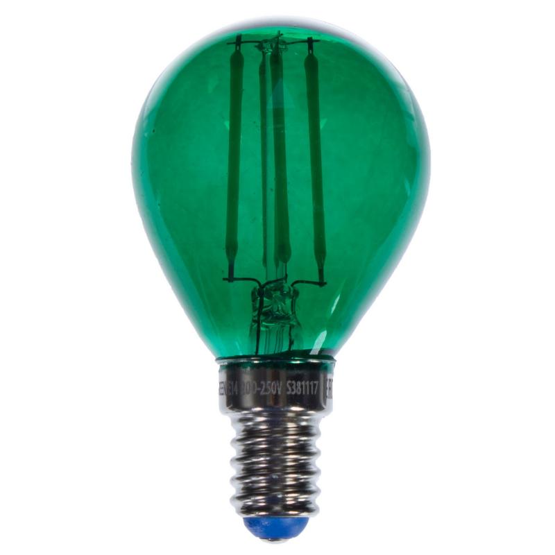 Лампа светодиодная Uniel Color шар E14 5 Вт свет зеленый