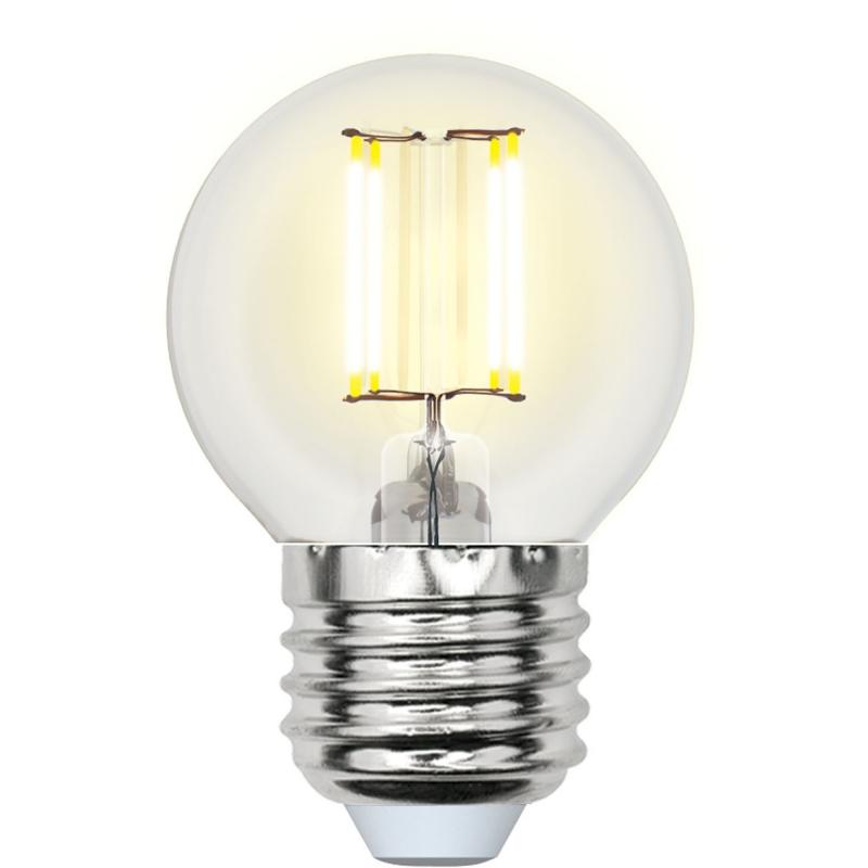 Лампа светодиодная Uniel шар E27 6 Вт 500 Лм, свет холодный