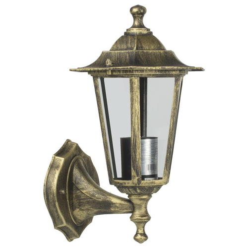 Настенный светильник уличный вверх Inspire Peterburg 1xE27х60 Вт, алюминийстекло, цвет бронза