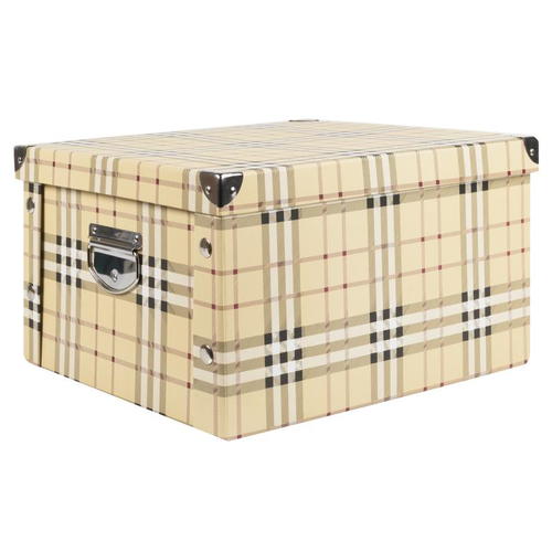Коробка Hausmann складная 40х20x30 см, картон цвет желтыйклетка
