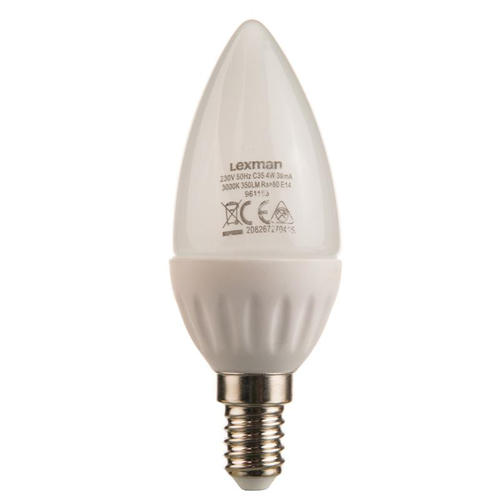 Лампа светодиодная Lexman свеча, 4Вт, E14, тёплый свет