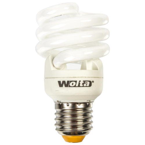 Лампа энергосберегающая Wolta спираль E27 15 Вт свет тёплый белый