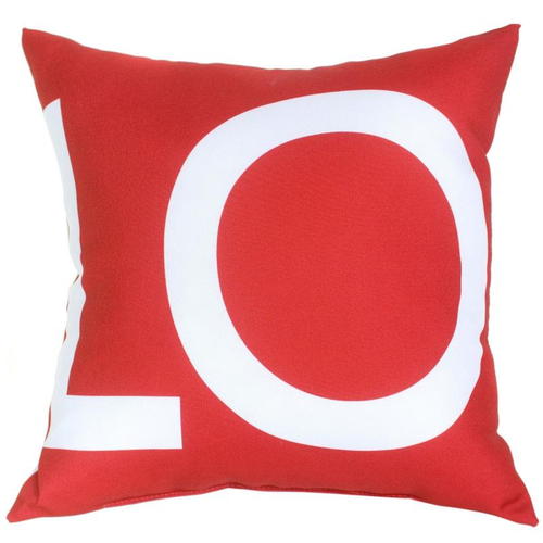 Подушка декоративная «Love» 40х40 см цвет красно-белый