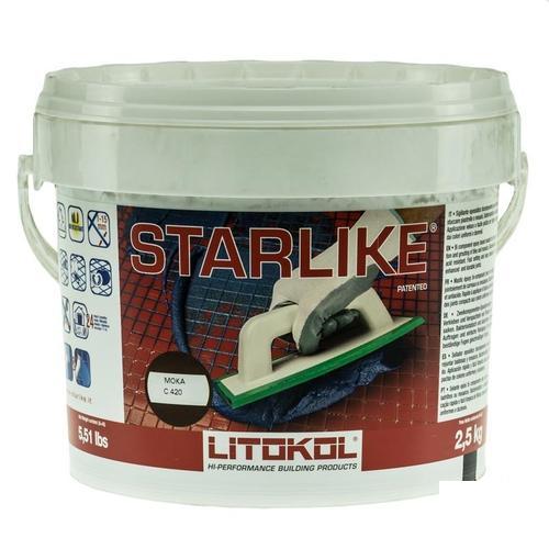 Смесь затирочная эпоксидная Litochrom Starlike C420, цвет мокко, 2,5 кг
