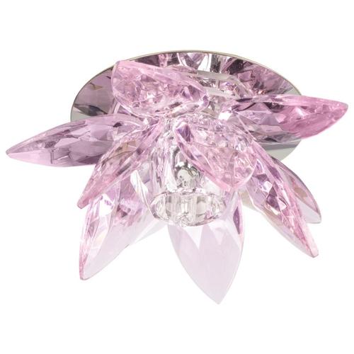 Спот встраиваемый Crystals, цоколь G4, 20 Вт, цвет розовая лилия