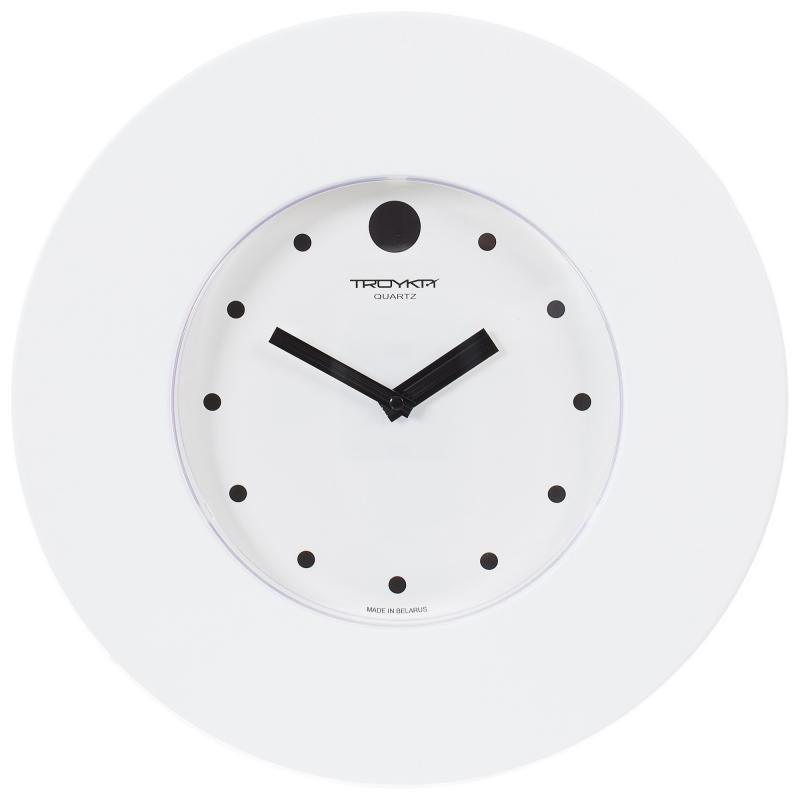 Часы настенные с точками цвет белый диаметр 37.5 см
