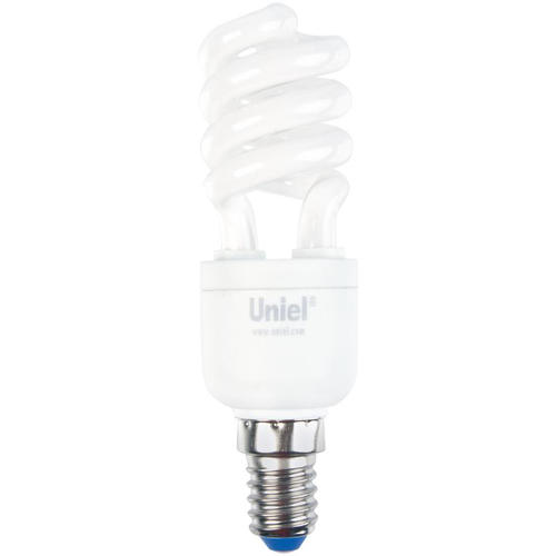 Лампа энергосберегающая Uniel спираль E14 11 Вт свет тёплый белый