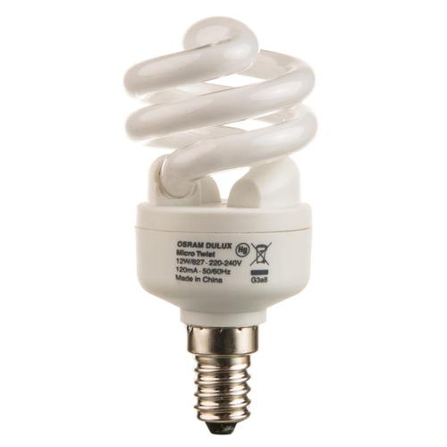 Лампа энергосберегающая Osram спираль E14 11 Вт свет тёплый белый