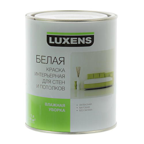 Краска водно-дисперсионная для стен и потолков Luxens, база 1, 1 л