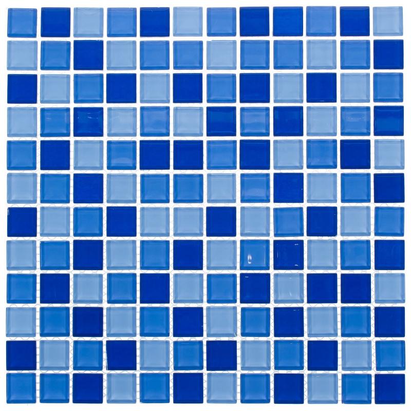 Мозаика Artens «Shaker», 30х30 см, стекло, цвет синийголубой