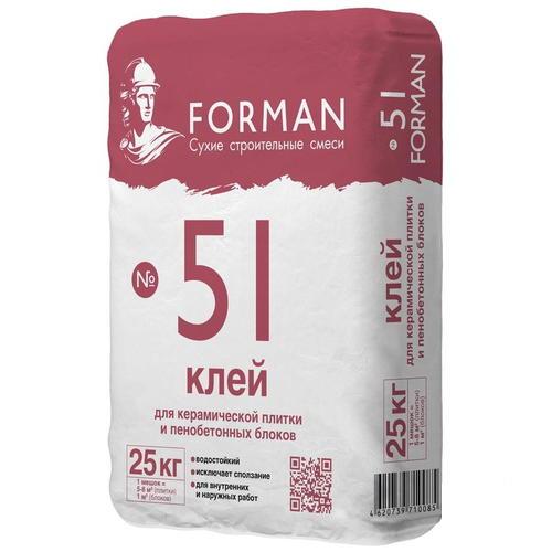 Клей для плитки Forman 51, 25 кг