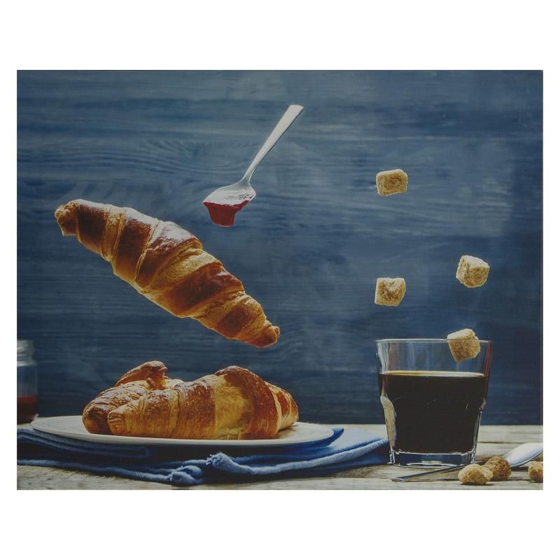 Картина на холсте «Кофе круассан» 40х50 см