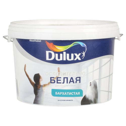 Краска бархатистая Dulux цвет белый 2.5 л